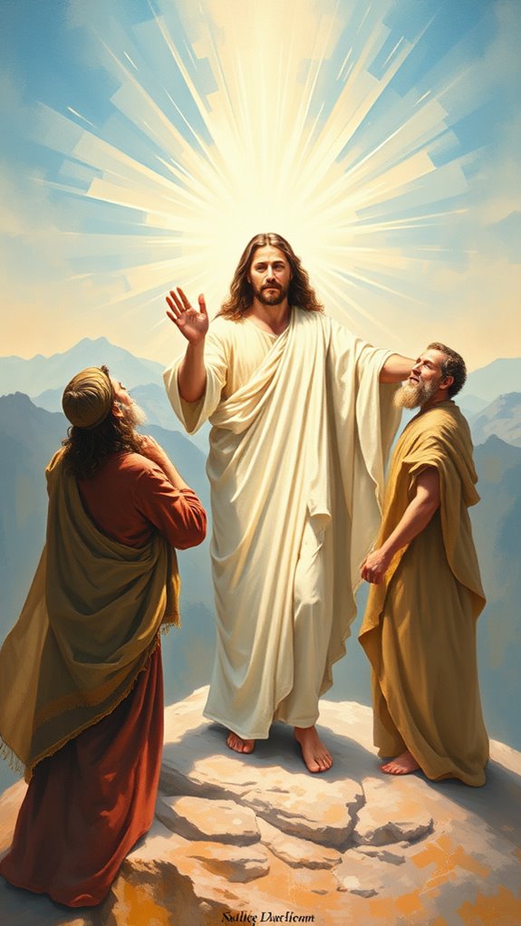 transfiguration of jesus depicted