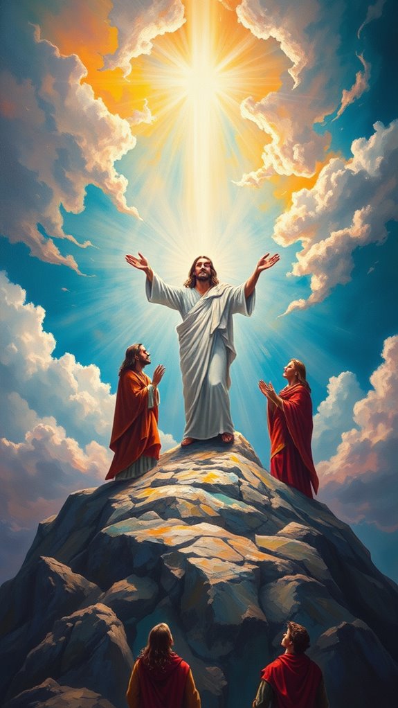 transfigured jesus acrylic art