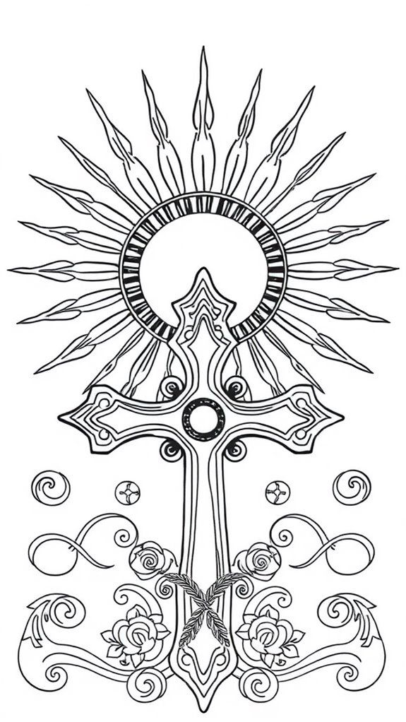 trinity sun cross coloring