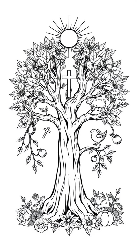 trinity tree life coloring