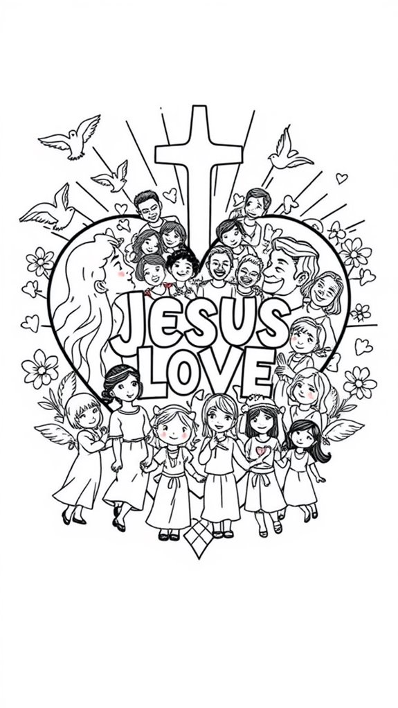 universal love coloring activity