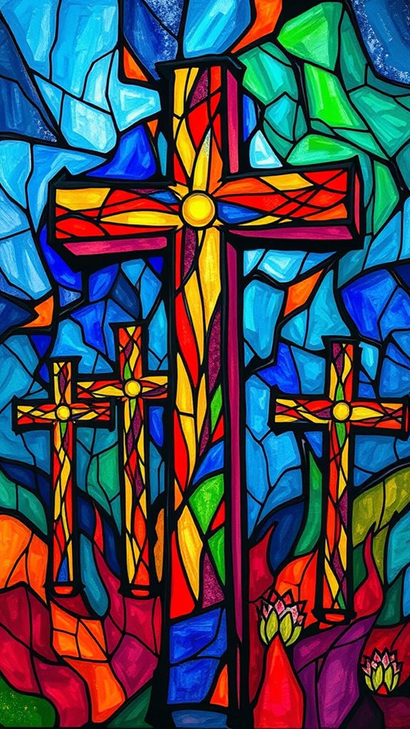 vibrant abstract religious art