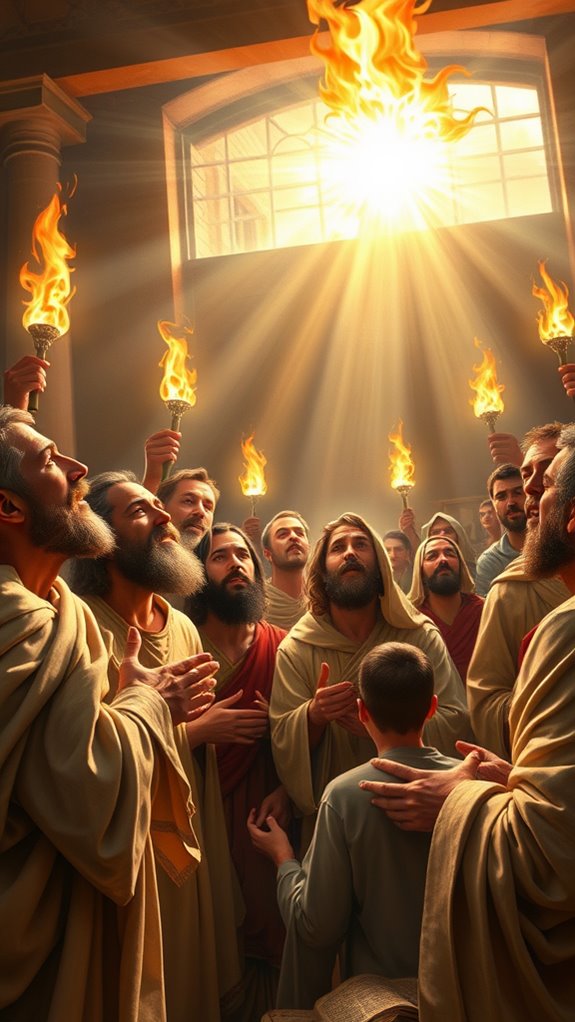 vibrant depiction of pentecost
