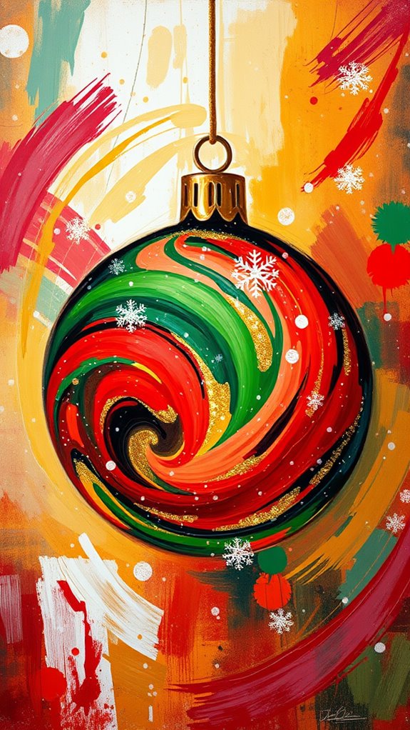 vibrant holiday decoration art