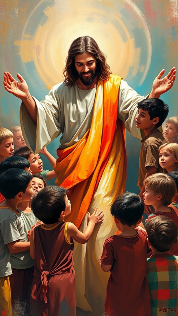 vibrant jesus and children