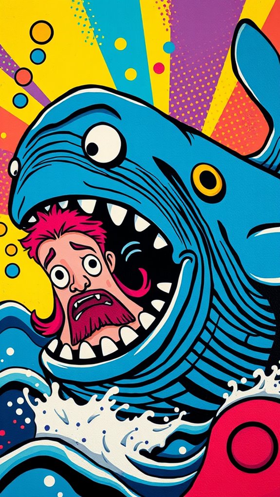 vibrant jonah whale artwork