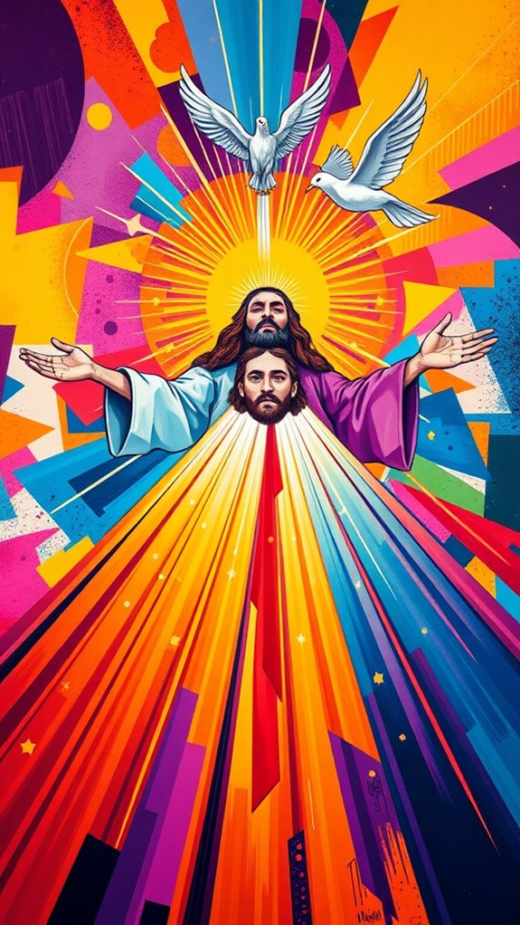 vibrant religious artwork style
