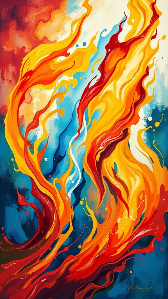 vibrant spiritual celebration depicted