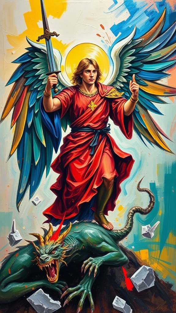 vibrant st michael depiction