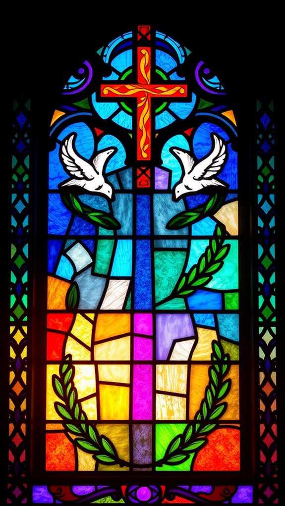vibrant stained glass window