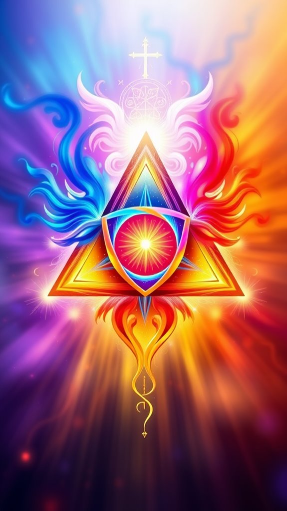 vibrant trinity symbol representation