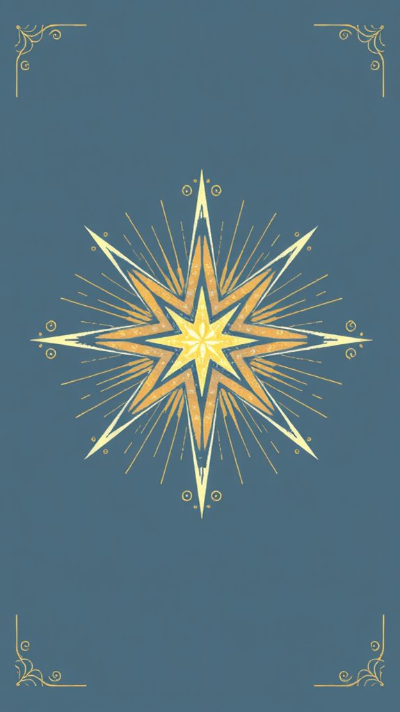 vintage bethlehem star illustration