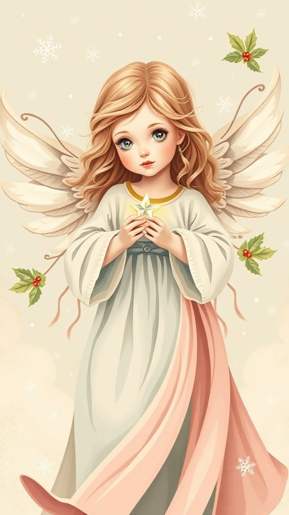 vintage christmas angel art