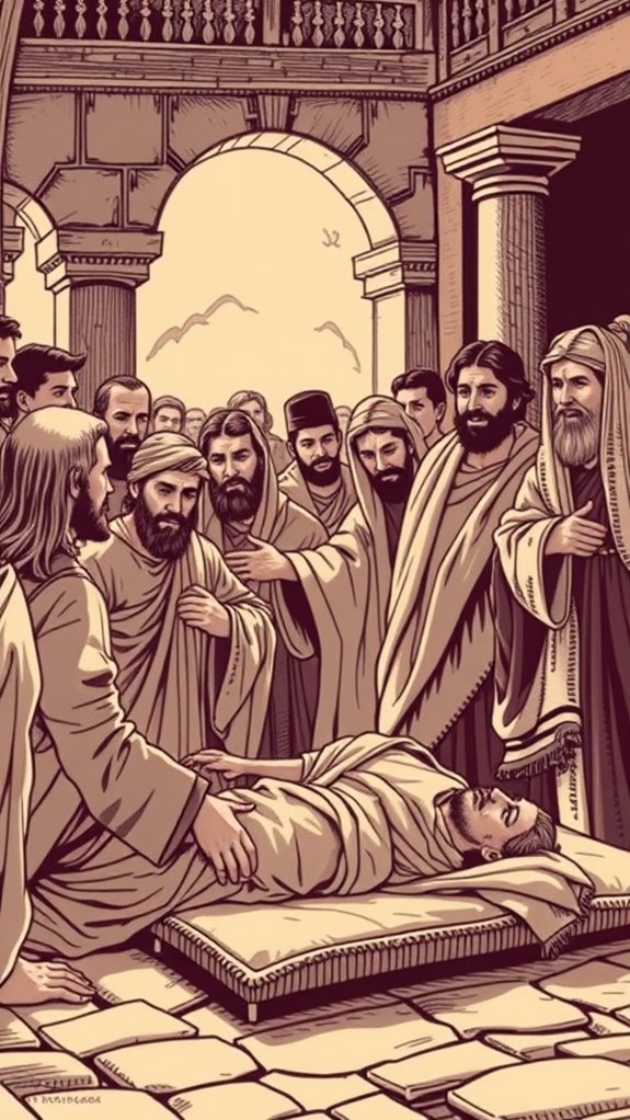 vintage engraving of healing