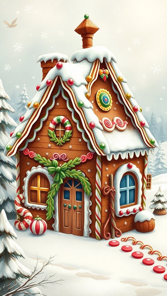 vintage gingerbread house image