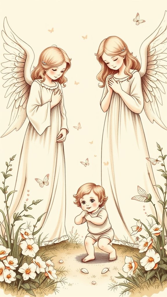 vintage guardian angels clipart