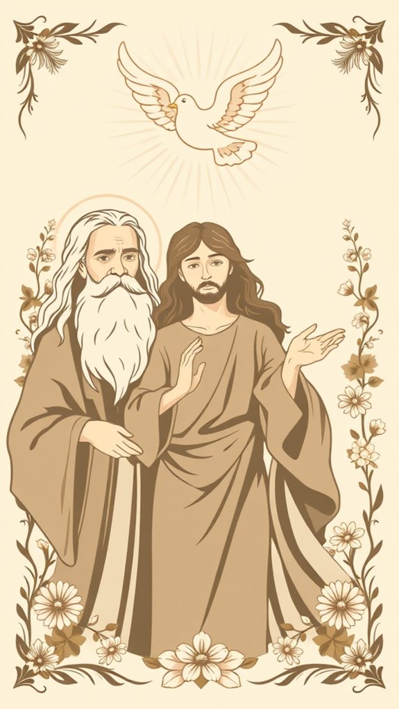 vintage holy trinity illustrations