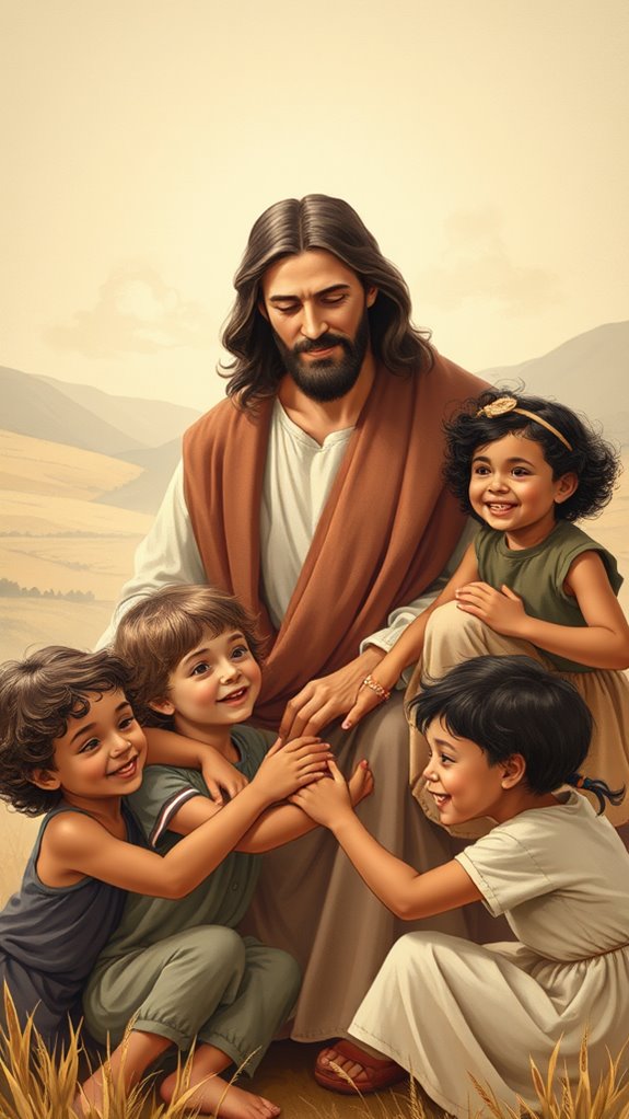 vintage jesus and children