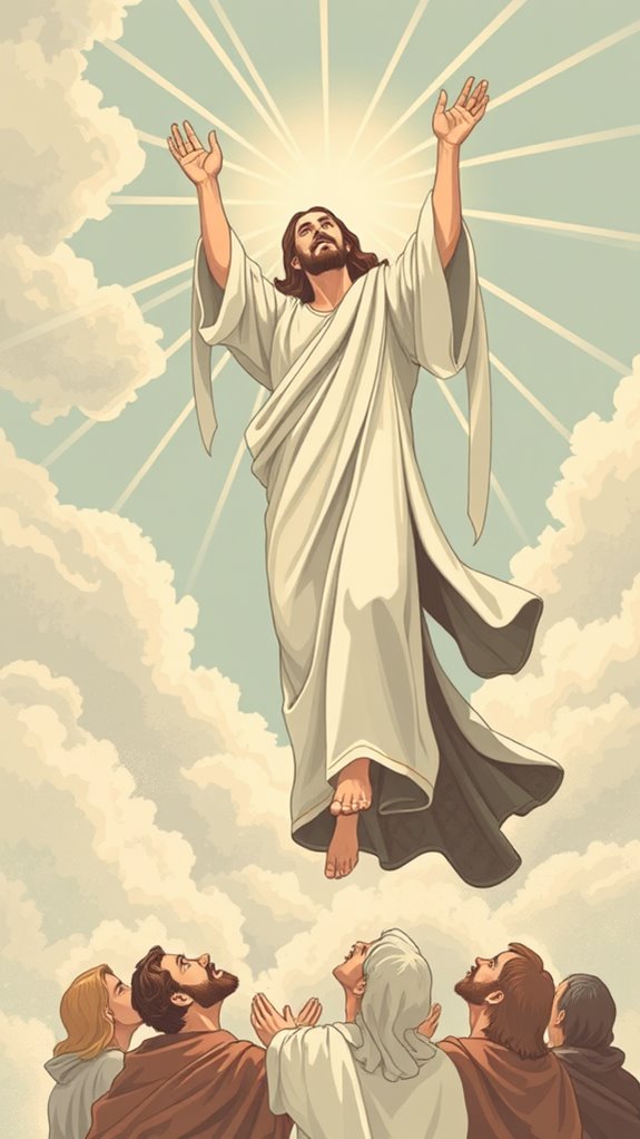 vintage jesus ascension art