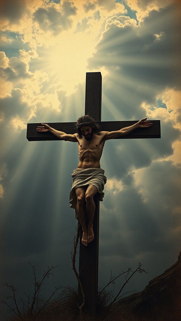 vintage jesus cross artwork