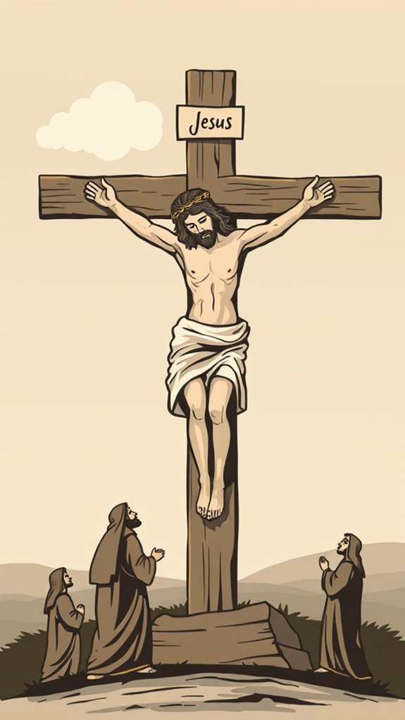 vintage jesus crucifixion illustration