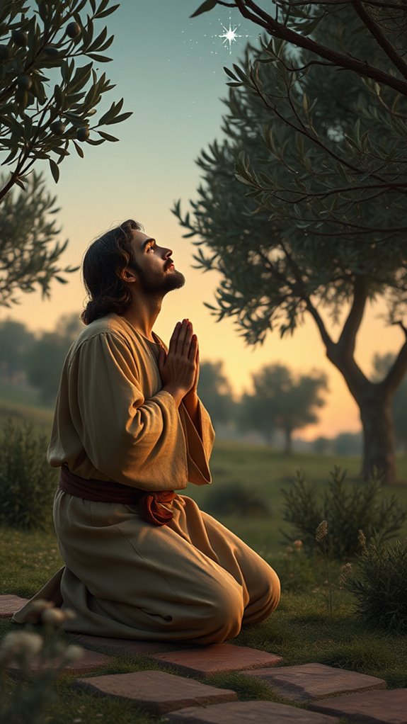 vintage jesus garden prayer