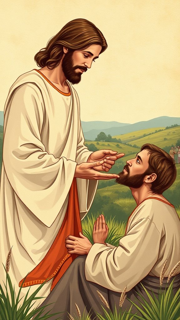 vintage jesus healing artwork