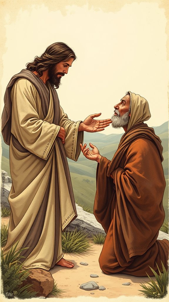 vintage jesus healing leper