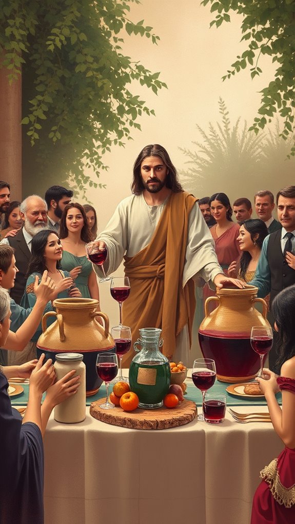 vintage jesus water wine