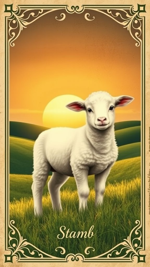 vintage lamb poster design