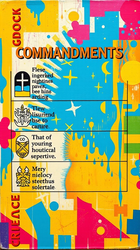 vintage pop art commandments