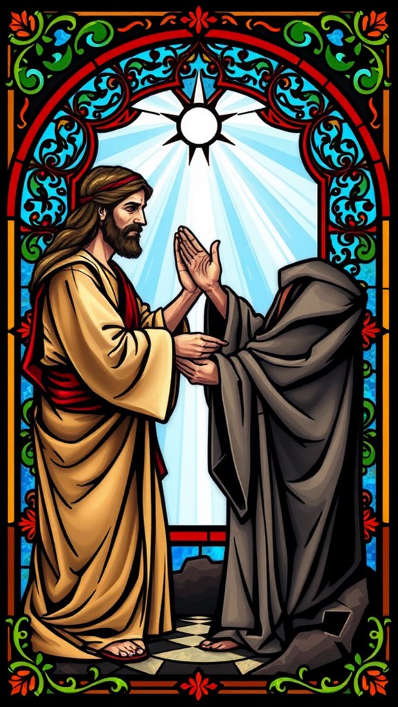 vintage stained glass healing