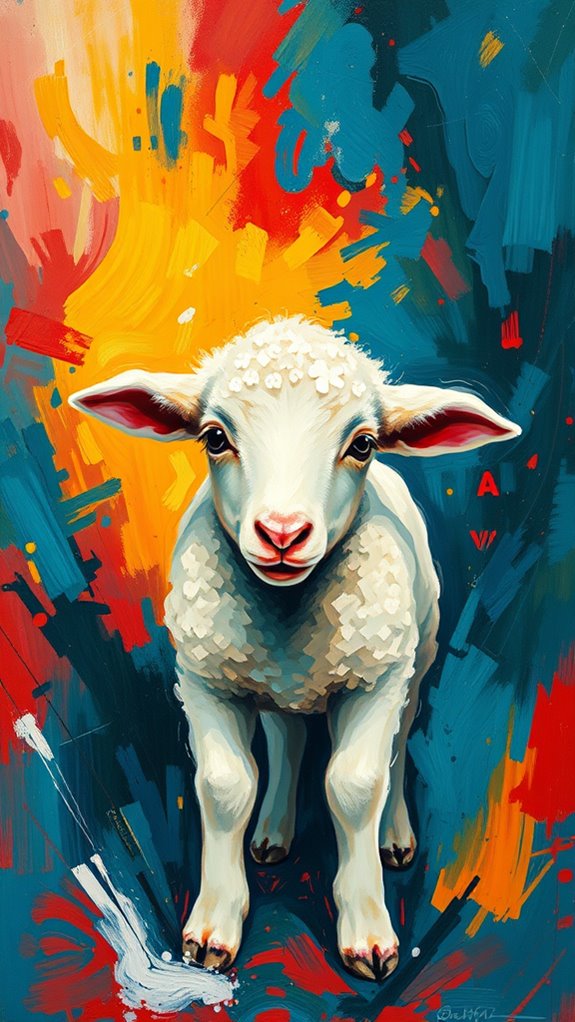 vivid emotional lamb artwork