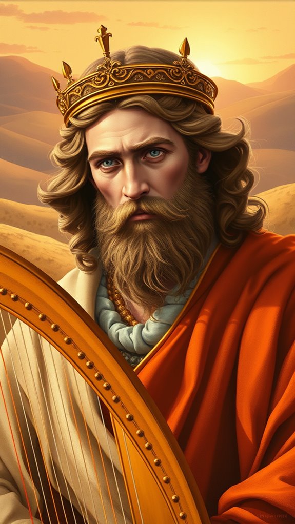 warm colored king david painting