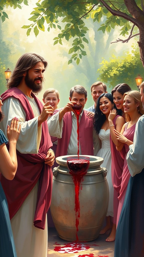 water transformed into wine