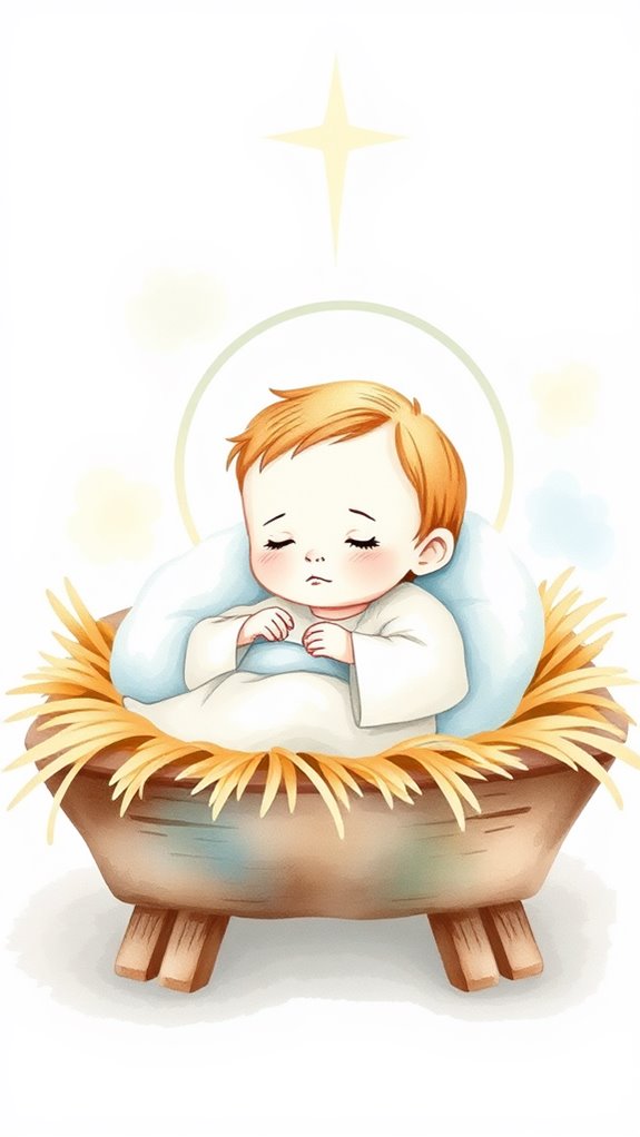 watercolor baby jesus clipart