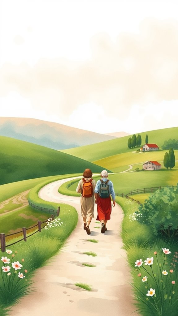 watercolor clipart of emmaus