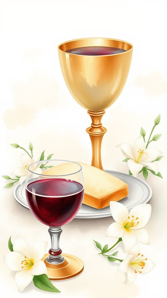 watercolor communion illustration set