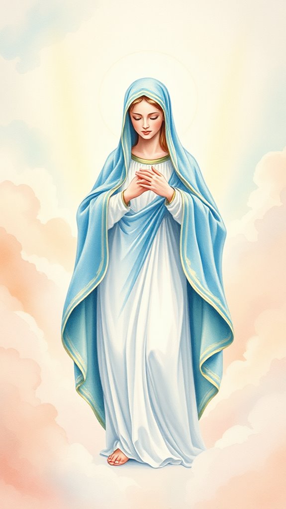 watercolor immaculate conception artwork