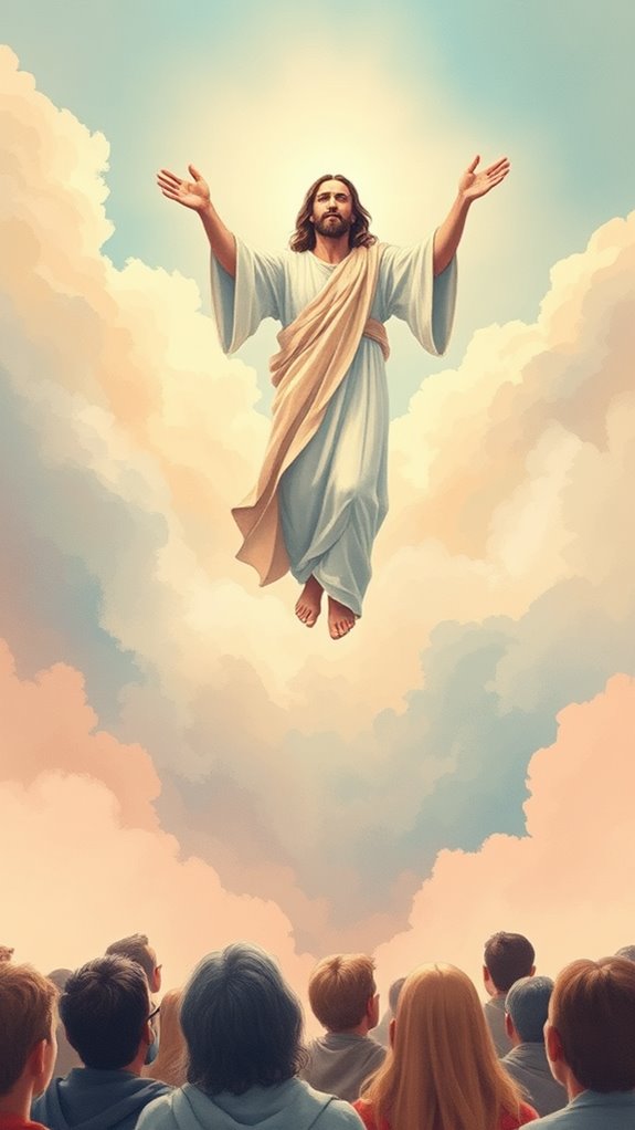 watercolor jesus ascension artwork