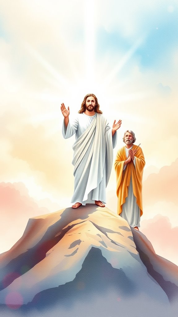 watercolor jesus transfiguration clipart