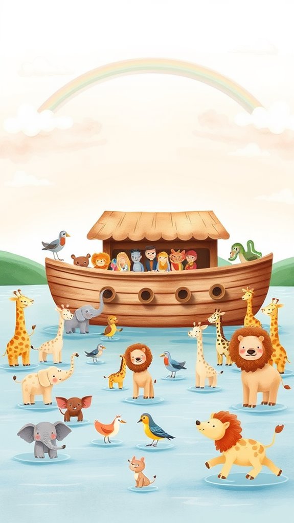 watercolor noah s ark clipart