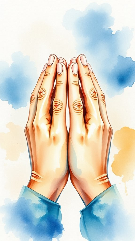 watercolor painting of prayer