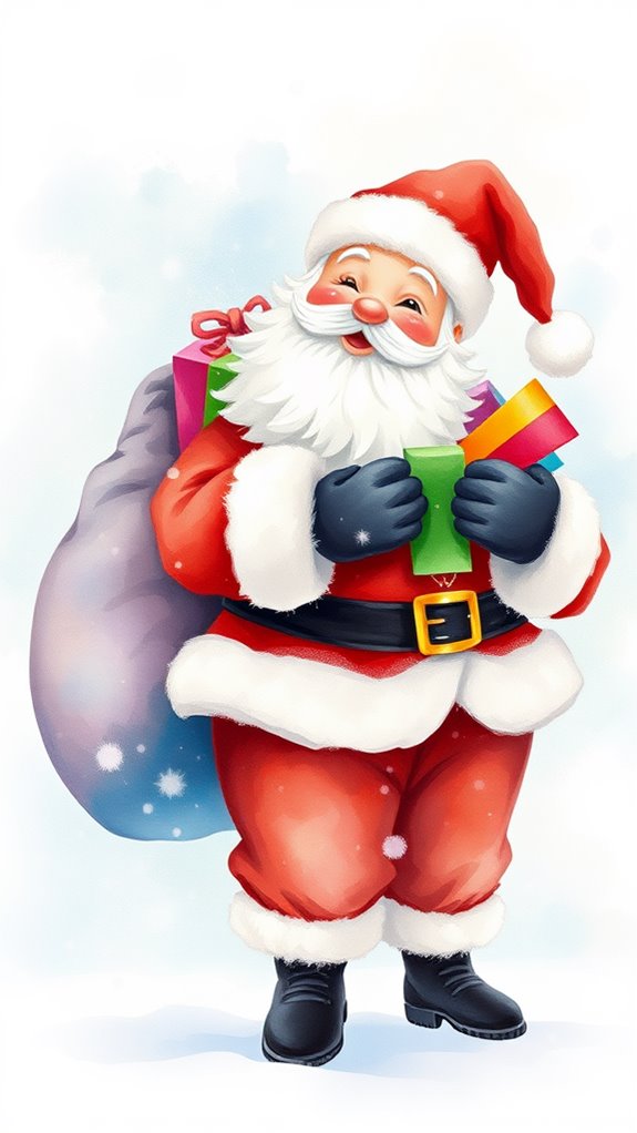 watercolor santa claus illustration
