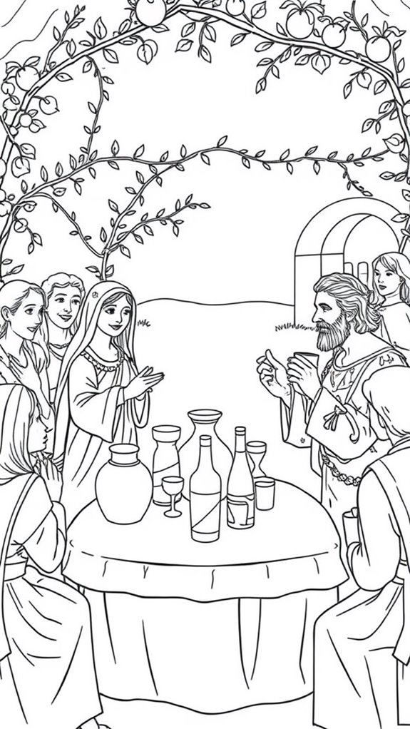 wedding at cana coloring