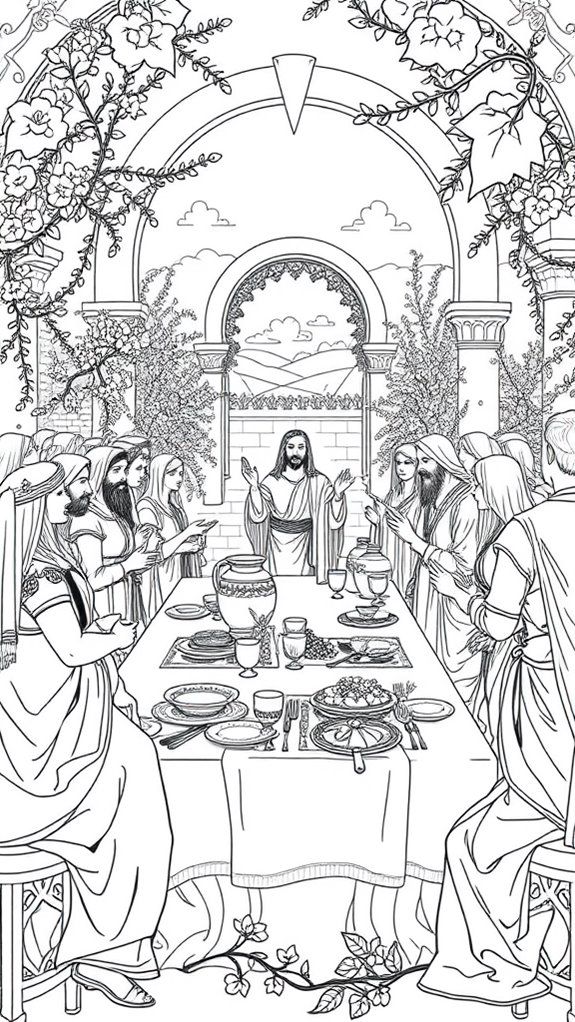 wedding at cana coloring page