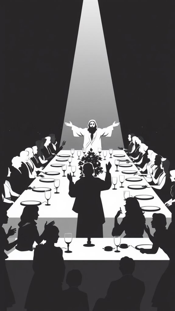 wedding feast silhouette art