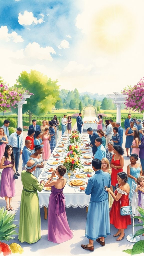 wedding feast watercolor artwork