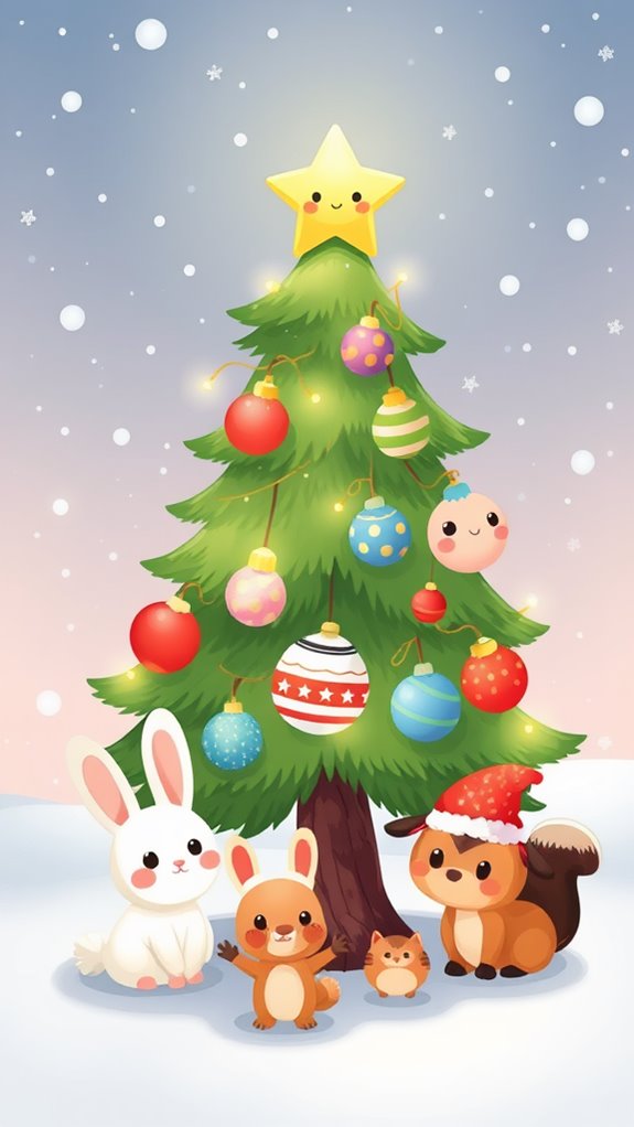 whimsical kawaii christmas tree