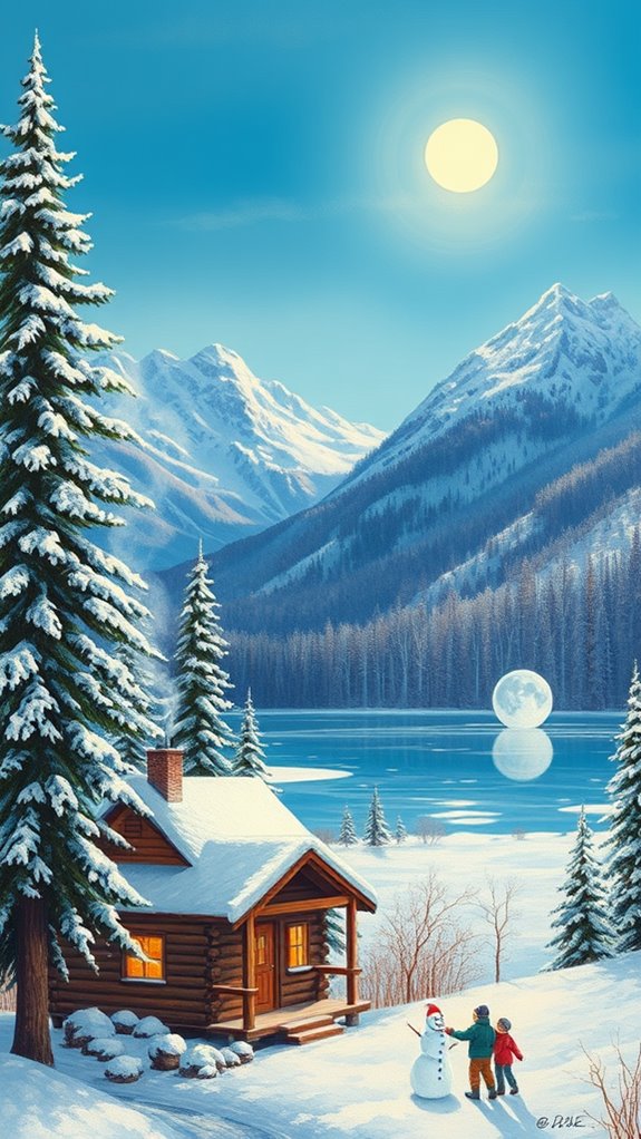 winter landscape art scene